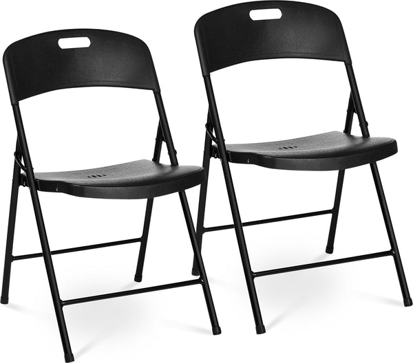 Oline Folding Chair, Indoor Outdoor Plastic Commercial Stackable Foldable Guest Chairs for