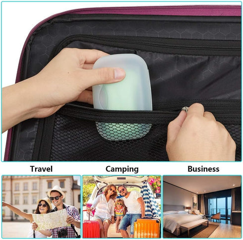 Soap Box Holder, 2-Pack Clear Soap Dish Container for Bathroom, Gym & Camping by Vonpri