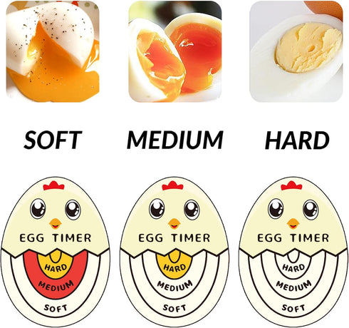 Color-Changing Egg Timer for Perfect Boiled Eggs - Tricolor