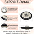 4392065 Dryer Repair Kit with 341241 Dryer Belt, Drum Roller Kit, Idler Pulley for Whirlpool Kenmore Maytag Dryer