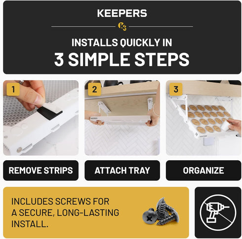 24 COFFEEKEEPERS KEEPERS Under Cabinet K Cup Holder with Swing-Down Access Space-Saving Coffee Pod Holder and K Cup