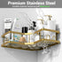 3Pack Corner Shower Caddy Bathroom Organizer: Adhesive Shower Rack Bathtub Shelves - No Drilling Shower Shelf