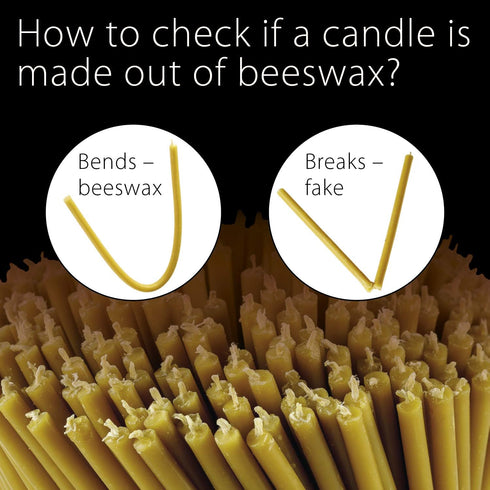 Danilovo Pure Beeswax Candles, Honey-Scented Decorative Thin Taper Candles, Pack of 100 pcs, 6.5 x 0.22 inch