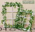 PARTY JOY 84Ft 12 Strands Artificial Ivy Leaf Vines, Hanging Plants Garland Fake Foliage for Home Garden Bedroom