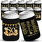 80th Birthday Decorations for Men & Women, 12-Pack Black & Gold Party Supplies, Beverage Can Cooler Sleeves