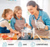 Heat Resistant Oven Gloves with Fingers - 3 Pairs Cotton Kitchen Pot Holders