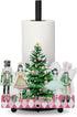 Yookeer Christmas Paper Towel Holder Nutcracker Floral Holly Buffalo Plaid Christmas Tree