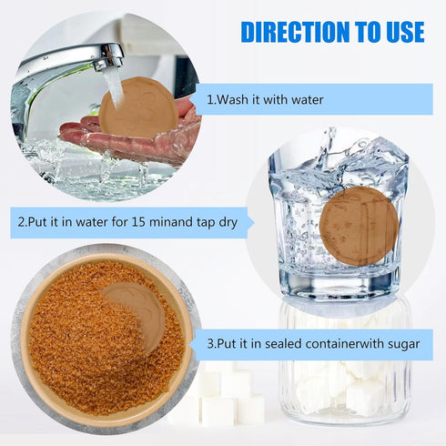Lelucermaire 2 Pack Brown Sugar Keeper Terra Cotta Brown Sugar Saver Brown Sugar Softener Natural Clay Moisture