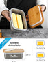 Butter Dish with Lid for Countertop, AISBUGUR Metal Butter Keeper with Stainless Steel Multipurpose Butter Knife, Large Butter Container with Double High-quality Silicone Good Kitchen Gift Grey