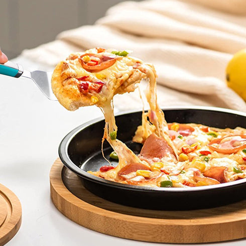 Webake Large Pizza Cutter Wheel Set, Stainless Steel Pie Slicer with Non-slip Green Handle, Ideal for Pizza & Cake
