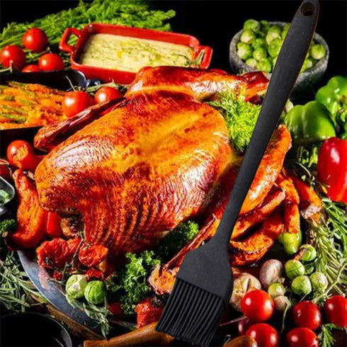 Pastry Brush - Silicone Basting Brush for Cooking, Heat Resistant Food Grade Silicone for BBQ, Grill Baking