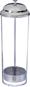 New Star Foodservice Stainless Steel Straw Dispenser - 3.5-Inch by 10.6-Inch, Clear