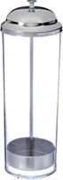 New Star Foodservice Stainless Steel Straw Dispenser - 3.5-Inch by 10.6-Inch, Clear