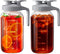 OneDream 2 Pack Glass Pitcher with Lid, 64 oz Sun Tea Glass