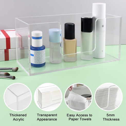 1Pack Countertop (1) Acrylic Paper Towel Dispenser, Napkin Holder for Bathroom, Kitchen & Paper Towel Holder