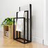 3 3 Metal Towel Racks Bars for Bathroom Freestanding Drying Shelf Tier Storage Organizer Washcloths Holder (Black)