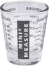 Kolder Mini Measure Heavy Glass, 20-Incremental Measurements, Multi-Purpose Liquid and Dry Measuring Shot Glass, Black