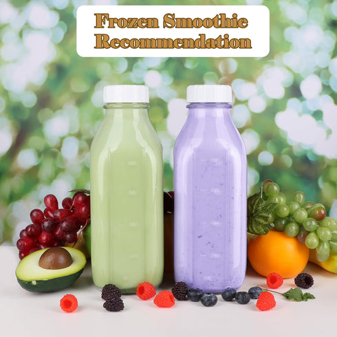 LOSANJI 4 Pack 32 Oz 2 2 1Qt Glass Milk Bottles with Nut Milk Bag & Pour Spout & Airtight Lids & Brush- Scale Mark