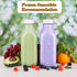 LOSANJI 4 Pack 32 Oz 2 2 1Qt Glass Milk Bottles with Nut Milk Bag & Pour Spout & Airtight Lids & Brush- Scale Mark