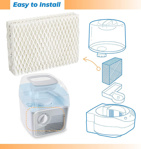 ANTOBLE 4 Pack WF813 Humidifier Filter Replacement for ReliOn RCM-832, ProCare, Equate Cool Mist Humidifier Filters