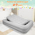 EQURROY 4-7 Air Mattress for Kids Years - Toddler Travel Bed with Built-in Pump, Sides for Safety, Ultra Soft Plush