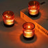 VOHO 24pcs Votive Candle Holders Bulk Wedding Centerpieces for Tables, Amber Tea