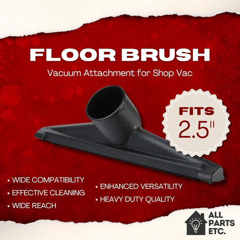 2 1/2" Accessories for Shop Vac - Attachments for Wet Dry Vacuum, Floor Brush, and Hose Kit