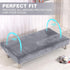 ele ELEOPTION Armless Sofa Slipcover, Stretch Velvet Futon Cover Protector, Modern Simple Folding Couch Cover