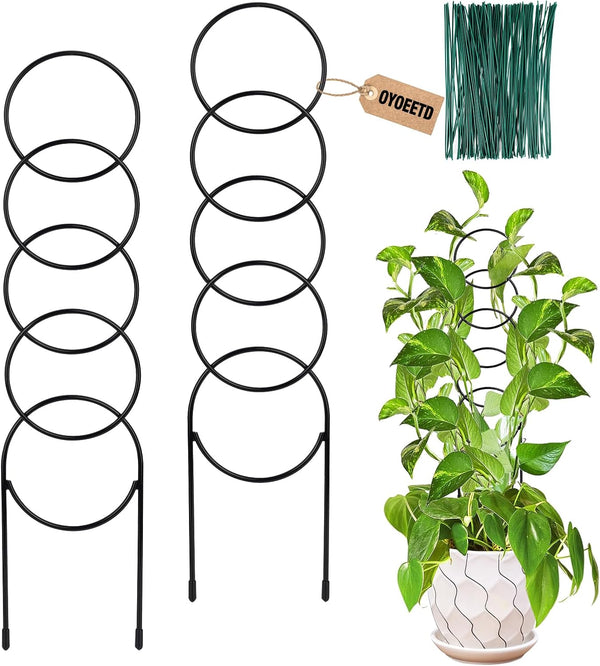OYOEETD 17.5 Inch Plant Trellis Indoor for Climbing Plants,Metal Trellis,Small Garden Trellis for
