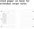 Recipe Card Set, 3-Hole Punched (Set of 30), 8.5 x 11 inch, 200 GSM Insert Card for Saving Recipes