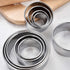 Stainless Steel Round Cookie Cutter Set, 12 Circular Biscuit Cutters, Round Donut Ring Molds for Baking 1.2 Inch Height