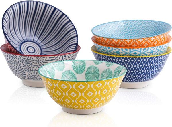 Selamica Porcelain Ice Cream Bowls Set of 6, Small Bowls, Ceramic bowls
