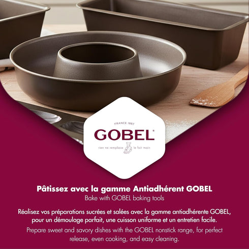 Gobel 15.74" 4.13" 3.50" - Non-Stick Soft Bread Pan with Sliding Lid - W x D x H - Quality Material, Easy Demould