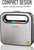 OVENTE Electric Panini Press Grill with Nonstick Plates, LED Indicator Lights, Compact Sandwich Maker, Black