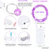 15 Packs 20 LED Purple Fairy Lights, Battery Operated 6.6ft Silver String Lights Waterproof for DIY Table Centerpieces