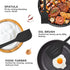 5 Pcs Silicone Kitchen Utensils Set with Holder, Heat Resistant Gadgets Tools for Nonstick Cookware, Dishwasher Safe