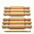 8-Inch Premium Kids Mini Rolling Pins (6-Pack) Splinter-Free, Non-Stick Hardwood for Baking,