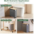 9 1 Pack Bamboo Toilet Paper Storage with Lid and Wheels, Bathroom Toilet Storage Basket with Handle, Paper Storage