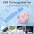 Portable Neck Fan, 3 IN 1 Handheld Mini Fan, USB Rechargeable Eyelash Fan with Lanyard, 180° Foldable for Travel/Summer