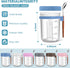 Yeenhoopy 6 Pack 16 oz Overnight Oats Containers with Lids and Spoons, Glass Mason Jars with Airtight Lids, Meal Prep