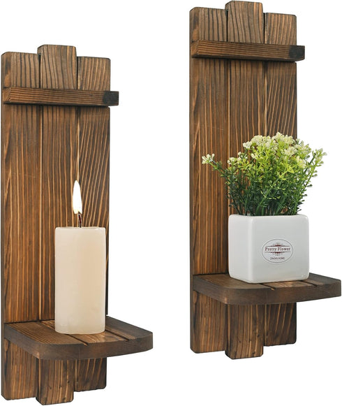 Set 2, Yorkmills Sconces Wall Decor of Wall Candle Holder Rustic Home Decor, Farmhouse Wall Art Floating Candle Sconces