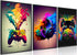 MUWAK Gaming Room Decor Wall Art Set of 3, Video Gaming Controller Canvas Poster for Boys Room