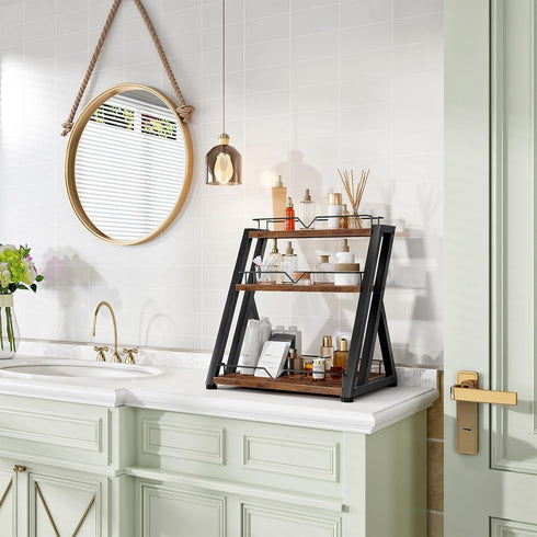 3-Tier Countertop BF10TL01 HOOBRO Kitchen Spice Rack, Kitchen Shelf, Desk Shelf Organizer, Dresser Top Storage Rack