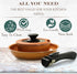Moss & Stone Copper Pots and Pans Set - Nonstick, Removable Handle Cookware, 7 Pcs Aluminum Camping Set