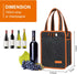 6 Bottle Wine Tote Bag, Insulated Thermal Padded Wine Carrier Tote, Reusable Wine Bags for Wine Bottles Travel, Camping and Picnic, Perfect Wine Lover Gift