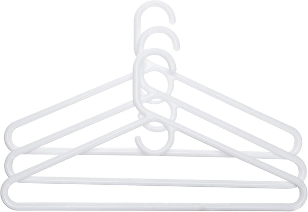 Super Heavy Weight White Tubular Hanger (3 Pack)