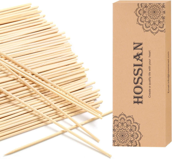 HOSSIAN 100PCS Reed Diffuser Sticks, Natural Rattan Sticks for Aroma Fragrance Reeds, Essential Oil Diffuser Refills