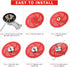 6 Trimmer 3 Set Trimmer Forester(Red,9" x36t+10" x3t+6t) Threlaco Steel Teeth Razor Head and Teeth Brush Cutter Blade