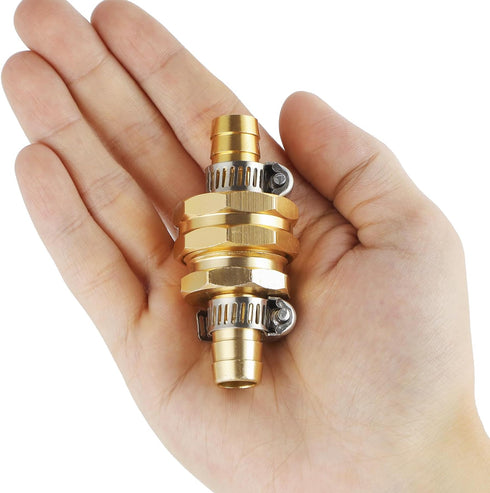 BILAL 3 Set 1/2" Fitting,1/2" 3/4" Garden Hose Repair Connector Kit with Clamps, Fit for Garden Hose Barb x GHT Garden