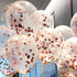 Rose Gold Confetti Balloons, 25 Pcs Thickened 12 Inch Clear Latex Balloons with Confetti for Graduation, Engagement,